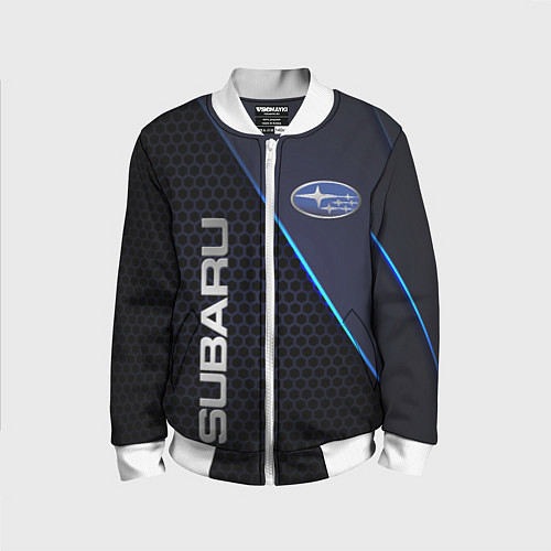 Детский бомбер SUBARU / 3D-Белый – фото 1
