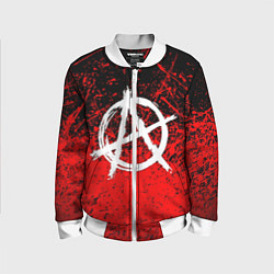Бомбер детский АНАРХИЯ, цвет: 3D-белый