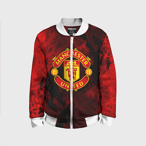 Детский бомбер МАНЧЕСТЕР ЮНАЙТЕД / 3D-Белый – фото 1