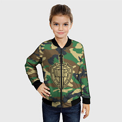 Бомбер детский Пограничные Войска, цвет: 3D-черный — фото 2