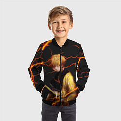 Бомбер детский KIMETSU NO YAIBA, цвет: 3D-черный — фото 2
