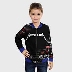 Бомбер детский Metallica, цвет: 3D-синий — фото 2