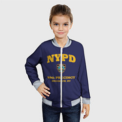 Бомбер детский Бруклин 9-9 департамент NYPD, цвет: 3D-серый — фото 2