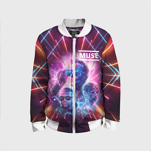 Детский бомбер Muse / 3D-Белый – фото 1