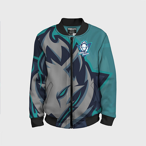 Детский бомбер Форма White wolves / 3D-Черный – фото 1