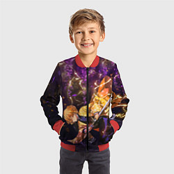 Бомбер детский KIMETSU NO YAIBA, цвет: 3D-красный — фото 2