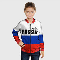Бомбер детский Russia, цвет: 3D-красный — фото 2