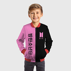 Бомбер детский BTS, цвет: 3D-красный — фото 2