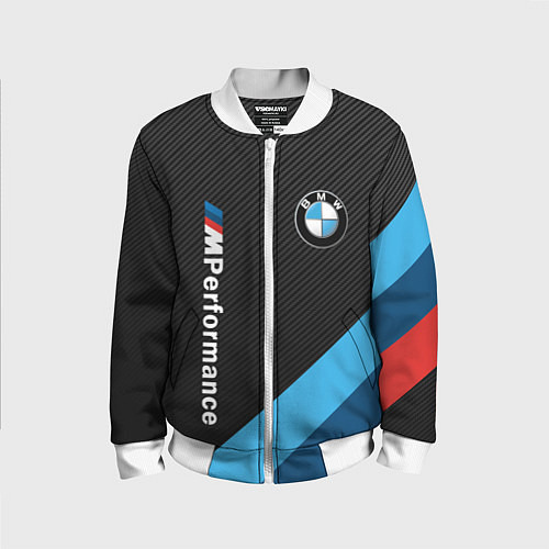 Детский бомбер BMW M PERFORMANCE / 3D-Белый – фото 1