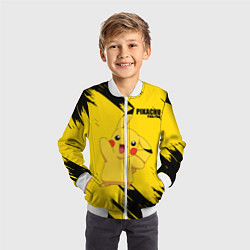Бомбер детский PIKACHU: PIKA PIKA, цвет: 3D-белый — фото 2