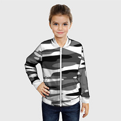 Бомбер детский Камуфляж Sabaton без лого, цвет: 3D-белый — фото 2