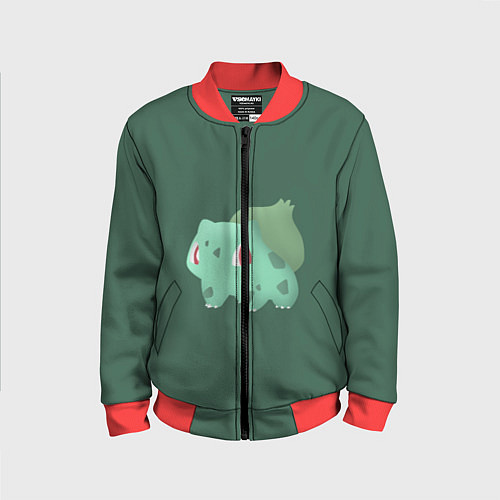 Детский бомбер Pokemon Bulbasaur / 3D-Красный – фото 1