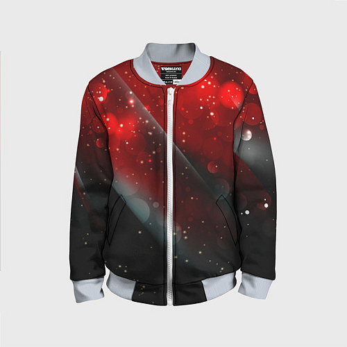 Детский бомбер Red & Black / 3D-Серый – фото 1
