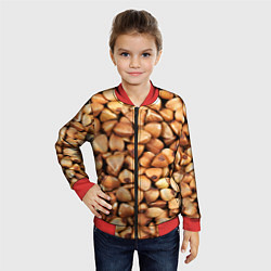 Бомбер детский Гречка, цвет: 3D-красный — фото 2