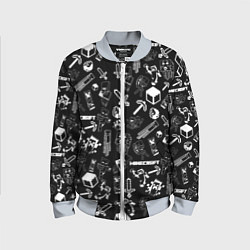 Бомбер детский Minecraft pattern, цвет: 3D-серый