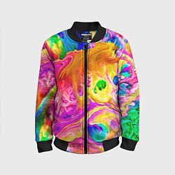 Бомбер детский TIE DYE, цвет: 3D-черный