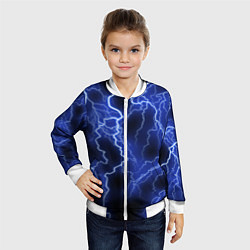 Бомбер детский МОЛНИЯ NEON, цвет: 3D-белый — фото 2