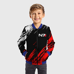 Бомбер детский MASS EFFECT N7, цвет: 3D-синий — фото 2