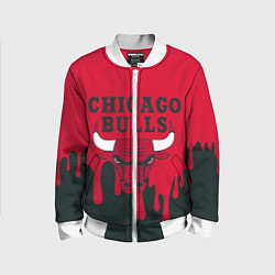 Бомбер детский Chicago Bulls, цвет: 3D-белый