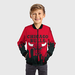 Бомбер детский Chicago Bulls, цвет: 3D-черный — фото 2