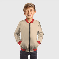 Бомбер детский Бежевая Маска, цвет: 3D-красный — фото 2
