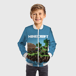 Бомбер детский Minecraft, цвет: 3D-белый — фото 2