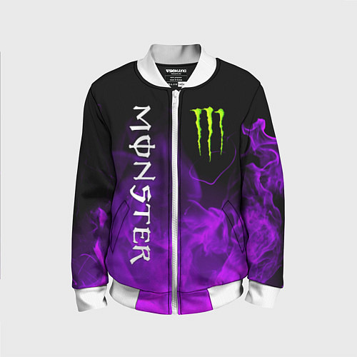 Детский бомбер MONSTER ENERGY / 3D-Белый – фото 1