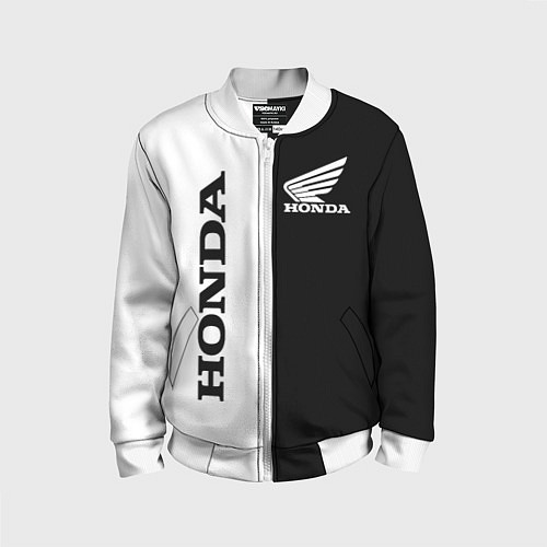 Детский бомбер HONDA / 3D-Белый – фото 1
