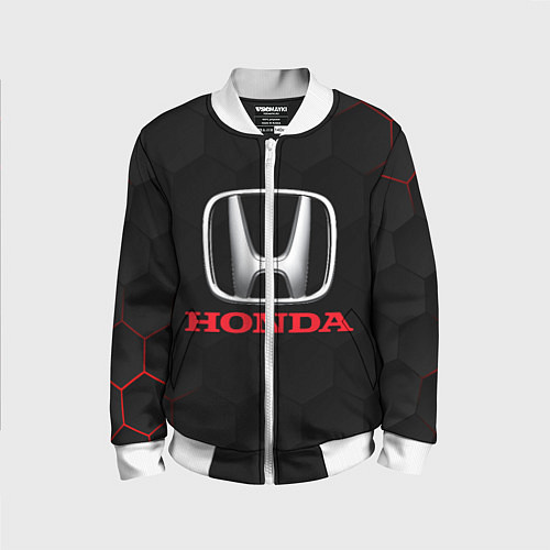 Детский бомбер HONDA / 3D-Белый – фото 1