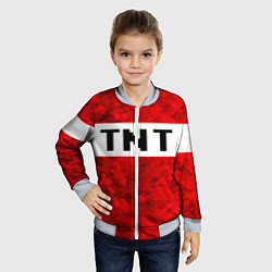 Бомбер детский Minecraft, цвет: 3D-серый — фото 2