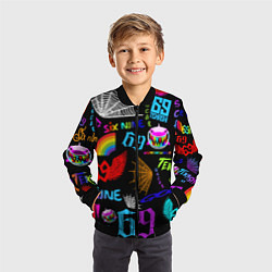 Бомбер детский 6IX9INE, цвет: 3D-черный — фото 2