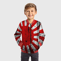 Бомбер детский ЯПОНСКИЙ ФЛАГ, цвет: 3D-красный — фото 2