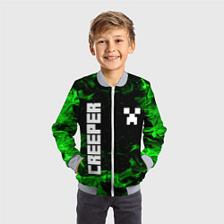 Бомбер детский MINECRAFT CREEPER, цвет: 3D-серый — фото 2
