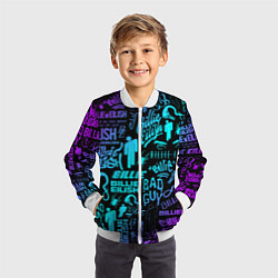 Бомбер детский BILLIE EILISH БИЛЛИ АЙЛИШ, цвет: 3D-белый — фото 2