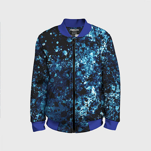 Детский бомбер Абстракция жидкость / 3D-Синий – фото 1