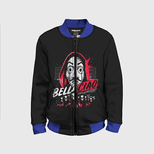 Детский бомбер БУМАЖНЫЙ ДОМ / 3D-Синий – фото 1