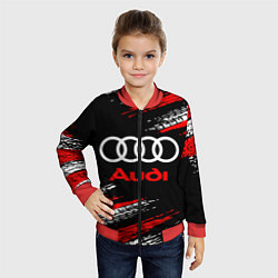Бомбер детский AUDI, цвет: 3D-красный — фото 2