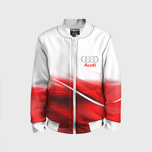 Детский бомбер AUDI / 3D-Белый – фото 1