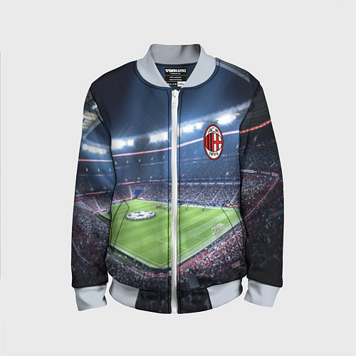 Детский бомбер FC MILAN / 3D-Серый – фото 1