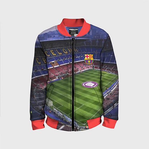 Детский бомбер FC BARCELONA / 3D-Красный – фото 1