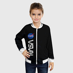 Бомбер детский NASA НАСА, цвет: 3D-белый — фото 2