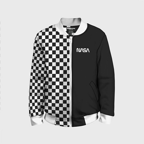 Детский бомбер NASA / 3D-Белый – фото 1