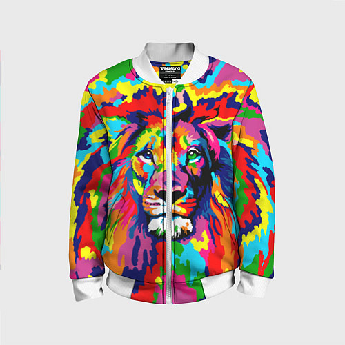 Детский бомбер Лев Artistic Art / 3D-Белый – фото 1