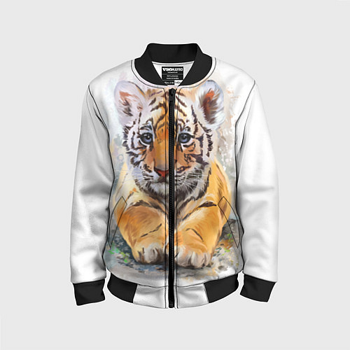 Детский бомбер Tiger Art / 3D-Черный – фото 1