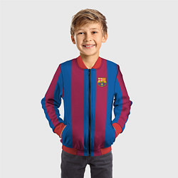 Бомбер детский FC Barcelona 2021, цвет: 3D-красный — фото 2