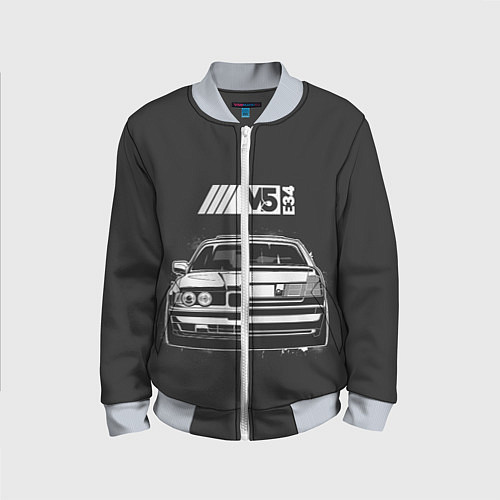 Детский бомбер BMW / 3D-Серый – фото 1