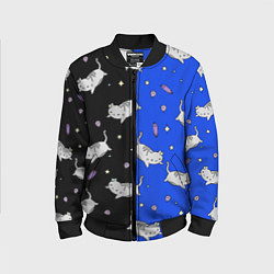 Бомбер детский КИСЫ, цвет: 3D-черный