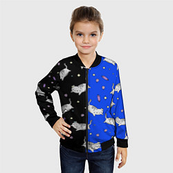 Бомбер детский КИСЫ, цвет: 3D-черный — фото 2