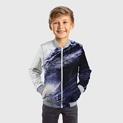 Бомбер детский Волна, цвет: 3D-серый — фото 2