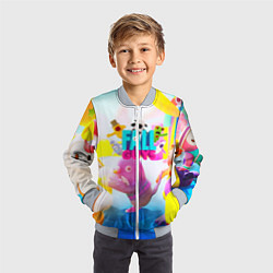 Бомбер детский FALL GAYS ФОЛЛ ГАЙС, цвет: 3D-серый — фото 2